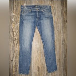 7 for all mankind button fly size 28 Josefina skinny boyfriend jeans